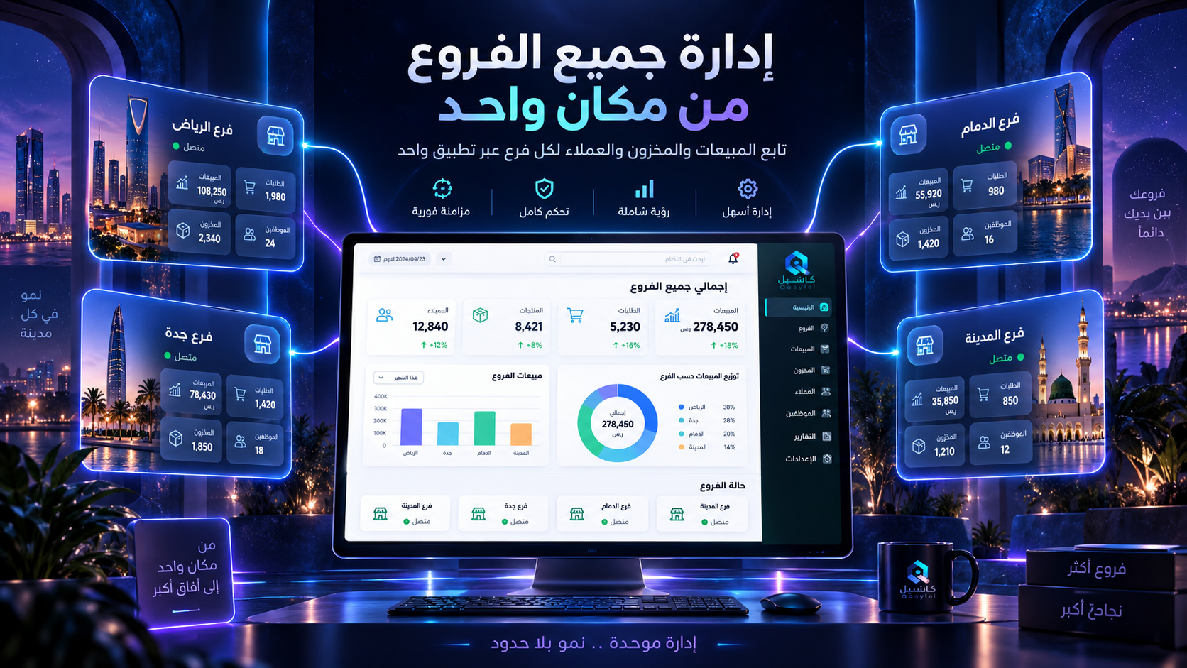 إدارة أكثر من فرع من منصة واحدة