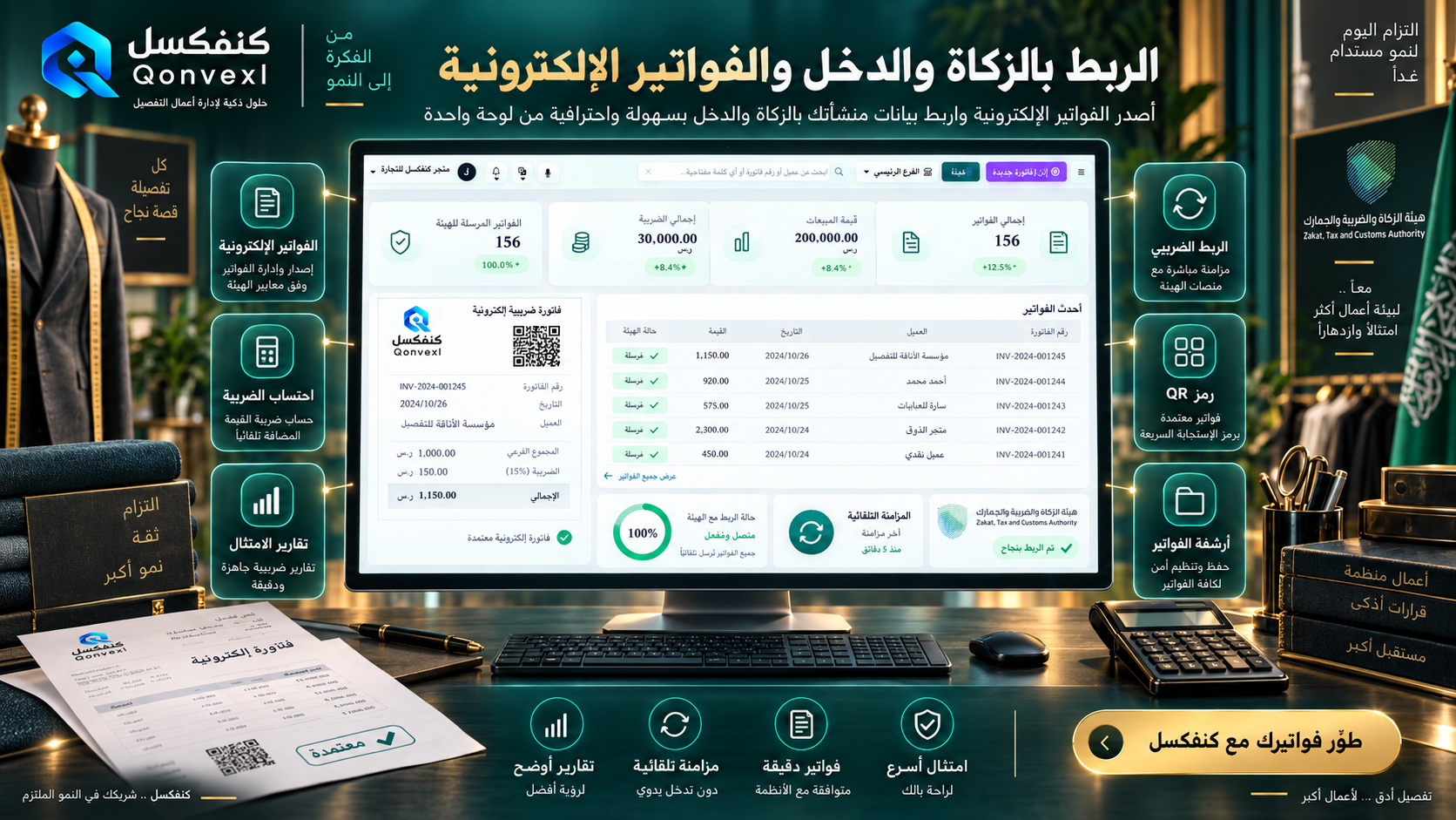 تهيئة الفواتير والضريبة لاحتياجات السوق السعودي